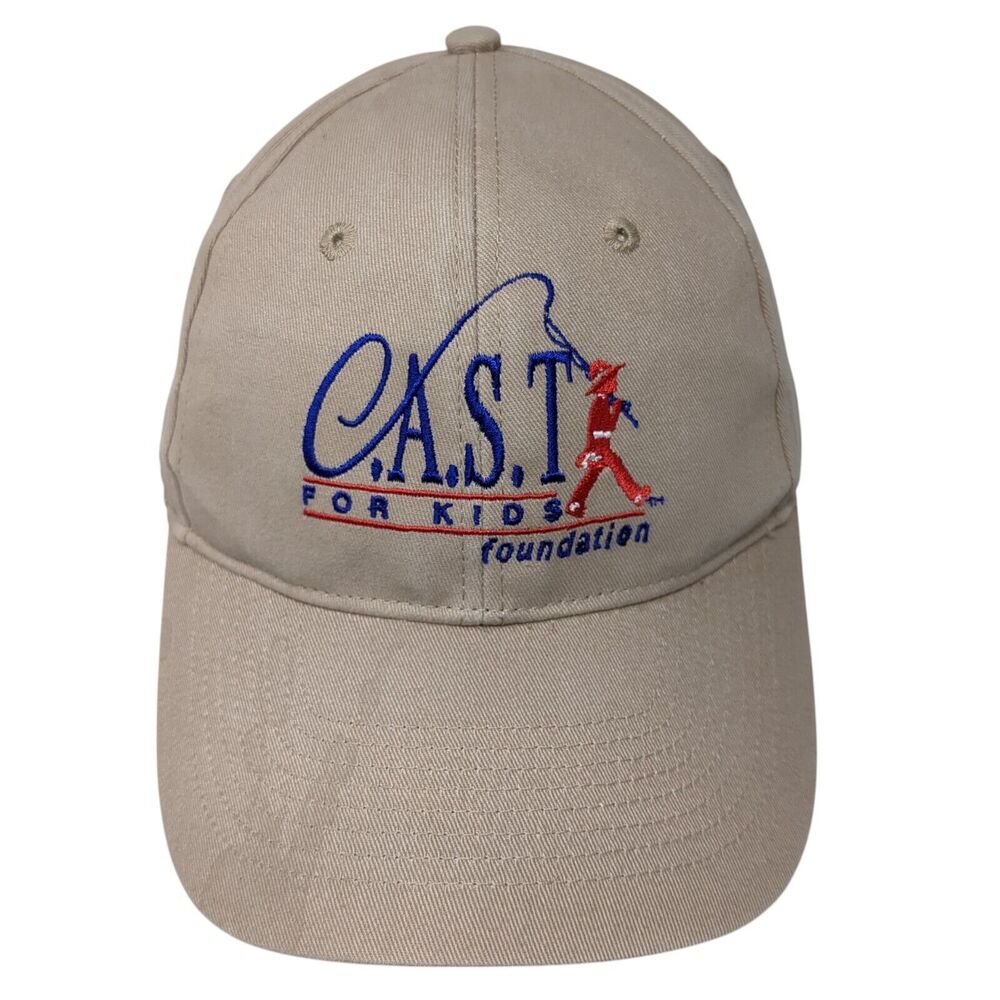 CAST For Kids Foundation Strapback Hat Tan One Size Embroidered KC